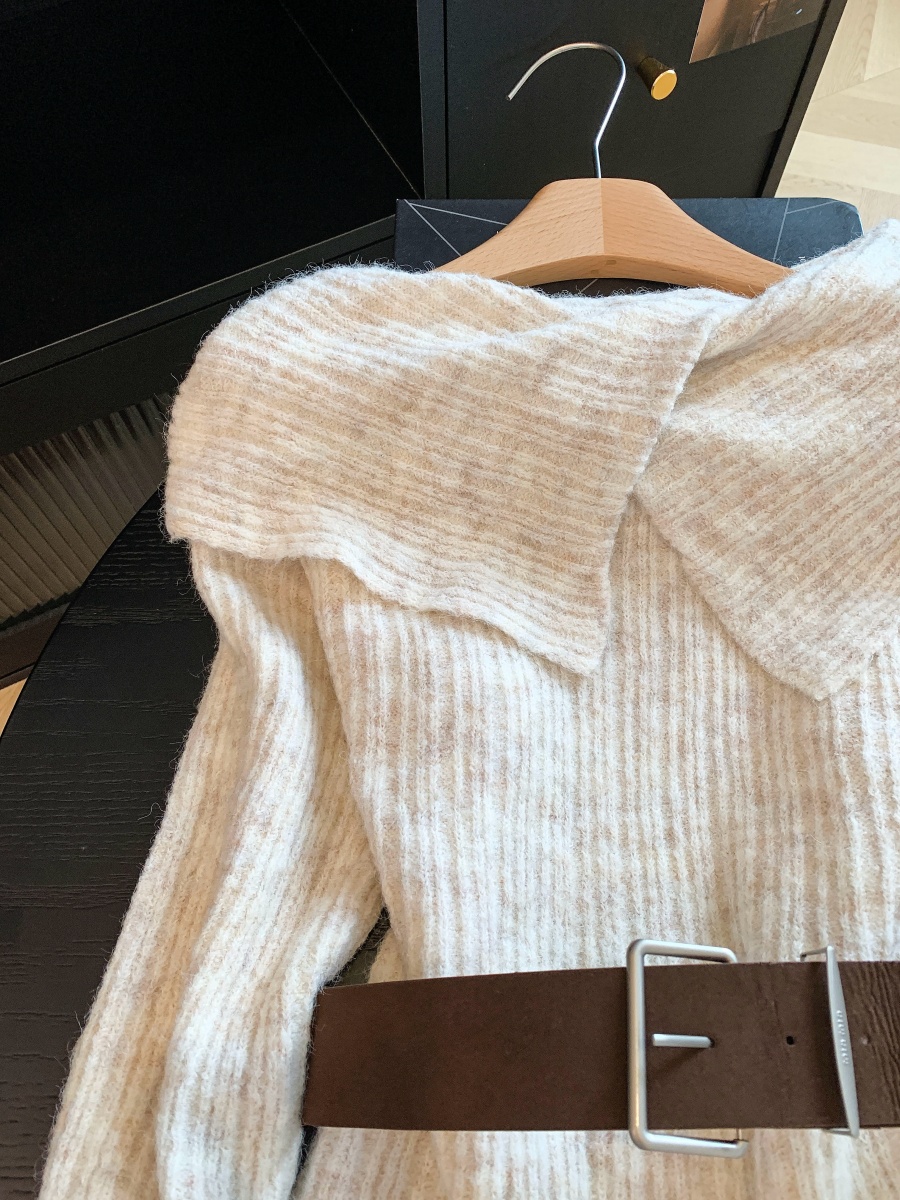 Women's Off-Shoulder Two-Way Chunky Knit Sweater 2026 Fall Winter - Image 3